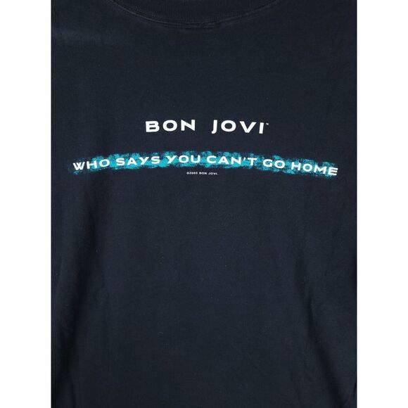 Bon Jovi Shirt Men's Large Graphic Tee Who Says You Can't Go Home 2005 2 Sided - Picture 4 of 7